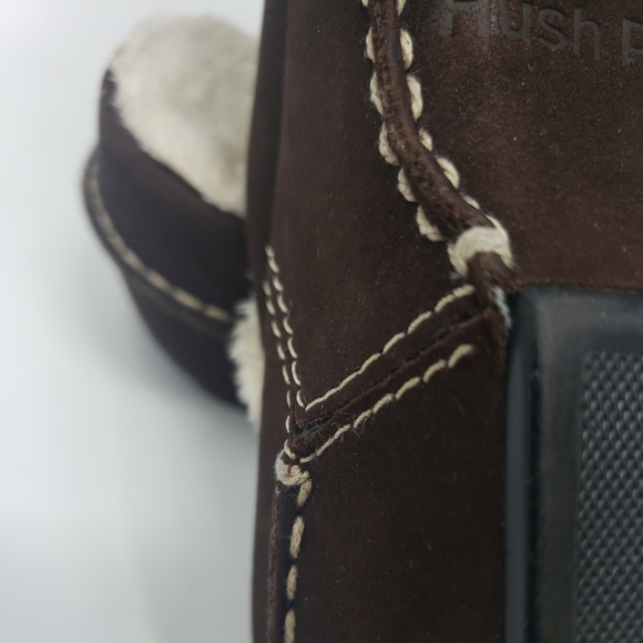 Hush Puppies Suede Faux Fur Clog Slippers - Picture 11 of 12